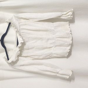 Tea and Cup off shoulder white top